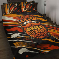 World Beard Day Quilt Bed Set Ginger Beard Man Pride - Retro Comic