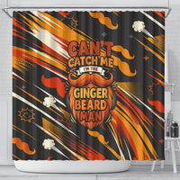 World Beard Day Shower Curtain Ginger Beard Man Pride - Retro Comic