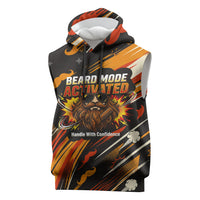 World Beard Day Sleeveless Hoodie Ginger Beard Man Pride - Retro Comic
