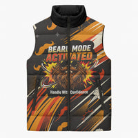 World Beard Day Sleeveless Puffer Jacket Ginger Beard Man Pride - Retro Comic