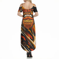 World Beard Day Summer Maxi Dress Ginger Beard Man Pride - Retro Comic