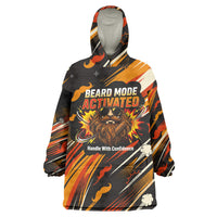World Beard Day Wearable Blanket Hoodie Ginger Beard Man Pride - Retro Comic