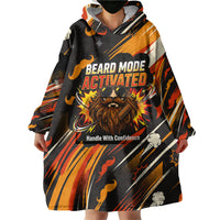 World Beard Day Wearable Blanket Hoodie Ginger Beard Man Pride - Retro Comic