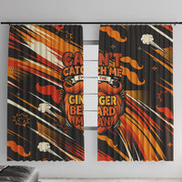 World Beard Day Window Curtain Ginger Beard Man Pride - Retro Comic