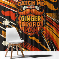 World Beard Day Window Curtain Ginger Beard Man Pride - Retro Comic