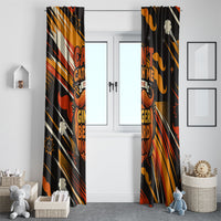 World Beard Day Window Curtain Ginger Beard Man Pride - Retro Comic