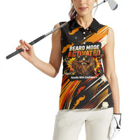 World Beard Day Women Sleeveless Polo Shirt Ginger Beard Man Pride - Retro Comic