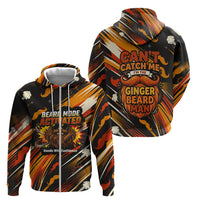 World Beard Day Zip Hoodie Ginger Beard Man Pride - Retro Comic