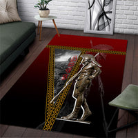 Ares Greek God Of War Area Rug Warrior Ancient Greek Mythology Art
