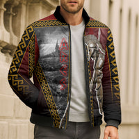 Ares Greek God Of War Bomber Puffer Jacket Warrior Ancient Greek Mythology Art