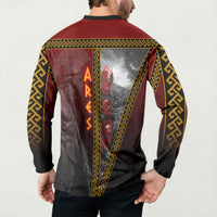 Ares Greek God Of War Button Sweatshirt Warrior Ancient Greek Mythology Art