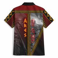 Ares Greek God Of War Hawaiian Shirt Warrior Ancient Greek Mythology Art