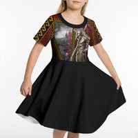 Ares Greek God Of War Kid Short Sleeve Dress Warrior Ancient Greek Mythology Art