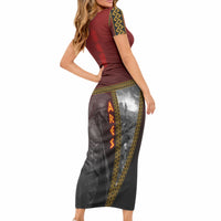Ares Greek God Of War Short Sleeve Bodycon Dress Warrior Ancient Greek Mythology Art