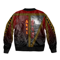 Ares Greek God Of War Sleeve Zip Bomber Jacket Warrior Ancient Greek Mythology Art