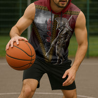 Ares Greek God Of War Sleeveless Hoodie Warrior Ancient Greek Mythology Art