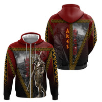 Ares Greek God Of War Zip Hoodie Warrior Ancient Greek Mythology Art