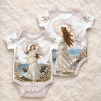 Aphrodite Greek Goddess Baby Onesie Classical Mythology Vintage Art Ocean Scene