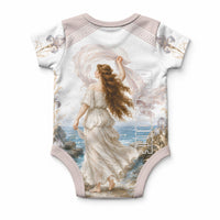 Aphrodite Greek Goddess Baby Onesie Classical Mythology Vintage Art Ocean Scene