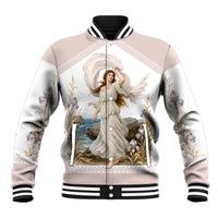 Aphrodite Greek Goddess Baseball Jacket Classical Mythology Vintage Art Ocean Scene