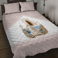 Aphrodite Greek Goddess Quilt Bed Set Classical Mythology Vintage Art Ocean Scene