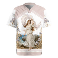 Aphrodite Greek Goddess Rugby Jersey Classical Mythology Vintage Art Ocean Scene