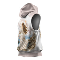 Aphrodite Greek Goddess Sleeveless Hoodie Classical Mythology Vintage Art Ocean Scene