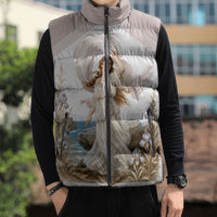 Aphrodite Greek Goddess Sleeveless Puffer Jacket Classical Mythology Vintage Art Ocean Scene