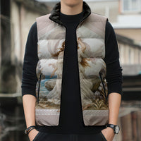 Aphrodite Greek Goddess Sleeveless Puffer Jacket Classical Mythology Vintage Art Ocean Scene