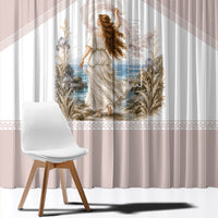 Aphrodite Greek Goddess Window Curtain Classical Mythology Vintage Art Ocean Scene