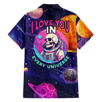 Skull Family Matching Tank Maxi Dress and Hawaiian Shirt I Love You in every Universe Cosmic Abstract Art - Wonder Print Shop