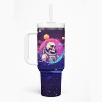 Skull Tumbler With Handle I Love You in every Universe Cosmic Abstract Art - Wonder Print Shop
