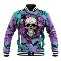 Skull Pattern Baseball Jacket Your Are Not Hard To Love - Wonder Print Shop