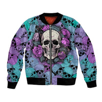 Skull Pattern Bomber Jacket Your Are Not Hard To Love - Wonder Print Shop