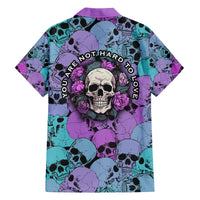 Skull Pattern Family Matching Long Sleeve Bodycon Dress and Hawaiian Shirt Your Are Not Hard To Love - Wonder Print Shop