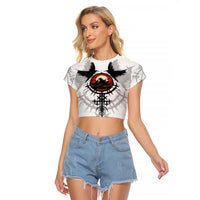 Viking Ravens Raglan Cropped T Shirt Can't Hide Our Warrior Pride - Wonder Print Shop