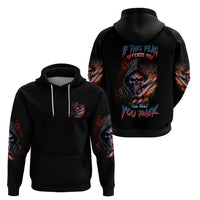 If This Flag Offends You I'll Help You Pack Skull Hoodie - Wonder Print Shop