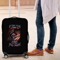 If This Flag Offends You I'll Help You Pack Skull Luggage Cover - Wonder Print Shop