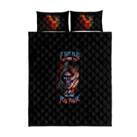 If This Flag Offends You I'll Help You Pack Skull Quilt Bed Set - Wonder Print Shop