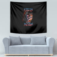 If This Flag Offends You I'll Help You Pack Skull Tapestry - Wonder Print Shop