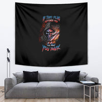If This Flag Offends You I'll Help You Pack Skull Tapestry - Wonder Print Shop