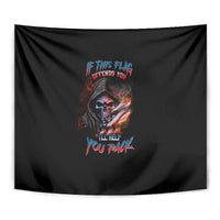 If This Flag Offends You I'll Help You Pack Skull Tapestry - Wonder Print Shop