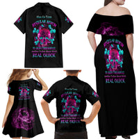 I Can Go From Regular B To Burn Family Matching Off Shoulder Maxi Dress and Hawaiian Shirt - Wonder Print Shop