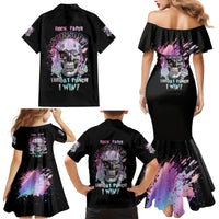 Rock Paper Throat Punch I Win Family Matching Mermaid Dress and Hawaiian Shirt - Wonder Print Shop