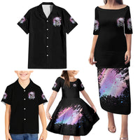 Rock Paper Throat Punch I Win Family Matching Puletasi Dress and Hawaiian Shirt - Wonder Print Shop