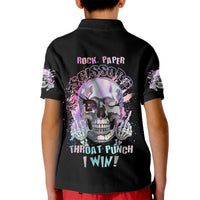 Rock Paper Throat Punch I Win Kid Polo Shirt - Wonder Print Shop