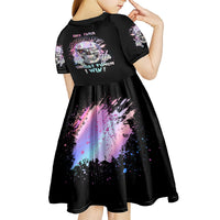 Rock Paper Throat Punch I Win Kid Short Sleeve Dress - Wonder Print Shop