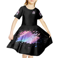 Rock Paper Throat Punch I Win Kid Short Sleeve Dress - Wonder Print Shop