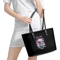 Rock Paper Throat Punch I Win Leather Tote Bag - Wonder Print Shop