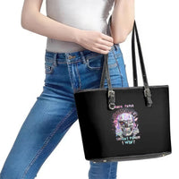 Rock Paper Throat Punch I Win Leather Tote Bag - Wonder Print Shop